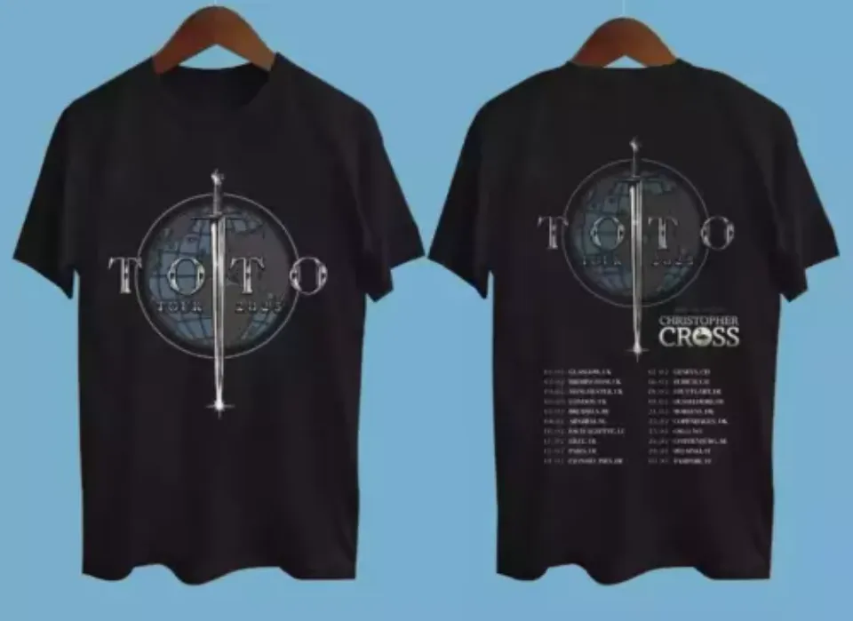 New Toto Band 2025 Tour 2 Sides Shirt