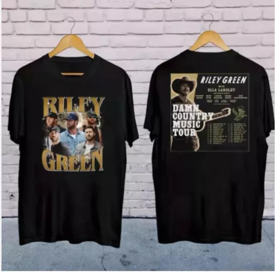 New Riley Green Damn Country Music Tour 2025 Shirt, Riley Green 2025 Concert