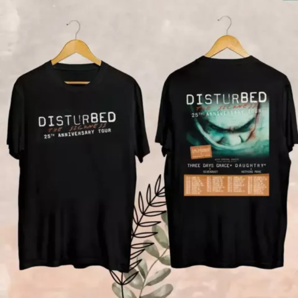 New Disturbed The Sickness 25Th Anniversary Tour Date 2025 Merch Music Shirt, The Sickness 25Th Music Shirt,