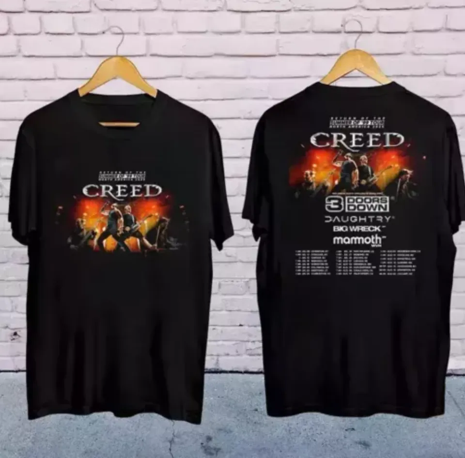 New Creed Band 2025 Tour Summer Of 99 Tour Shirt