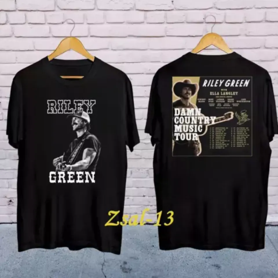 New Riley Green Damn Country Music Tour 2025 Shirt Double Sides