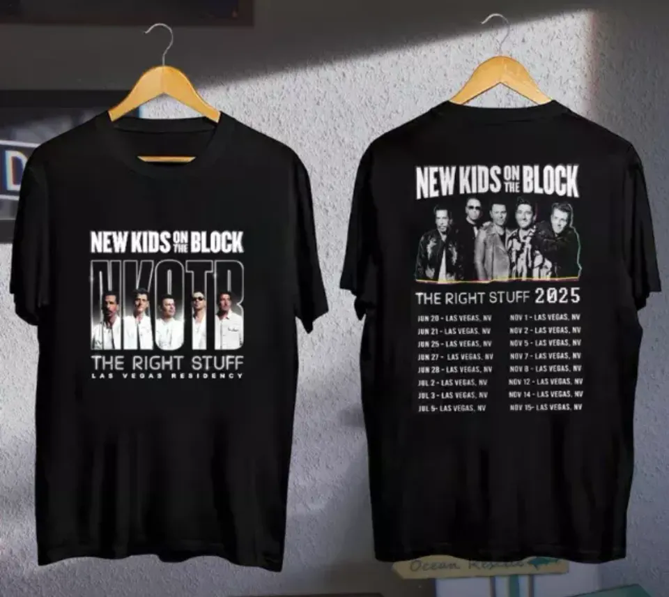 New 2025 Nk On The Block The Right Stuff Tour Shirt, Nkot Block Band Shirt