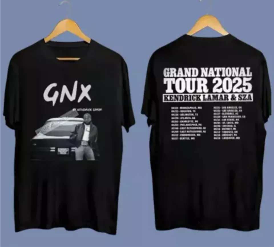 New Grand National Tour 2025 Kendrick Lamar Concershirt