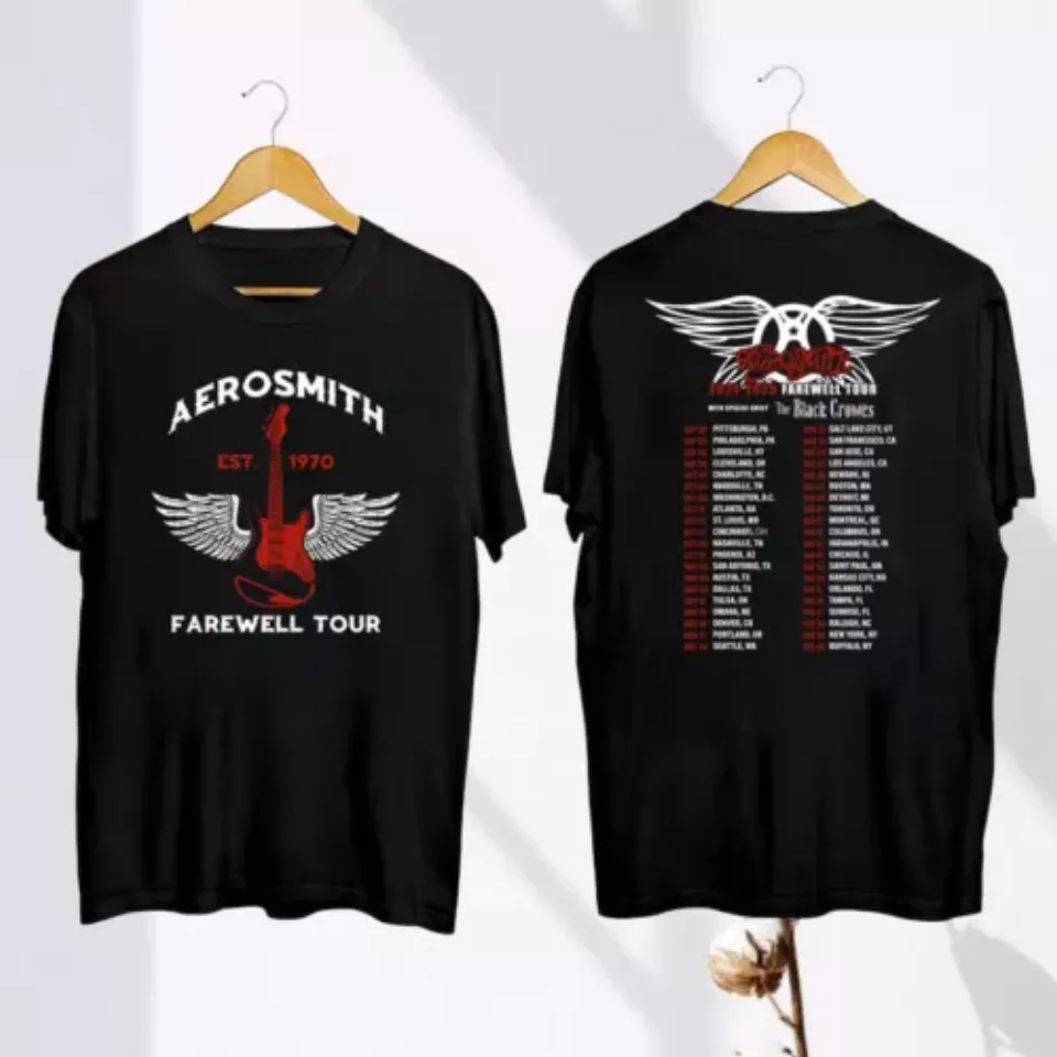 New Aerosmith 2024 2025 Peace Out Farewell Tour Shirt Music Unisex Shirt Gift Fans