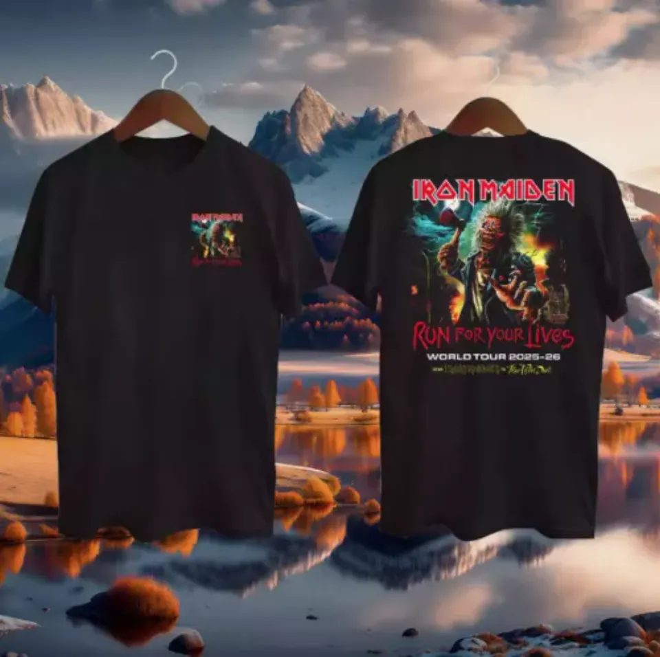 New Run For Your Lives World Tour 2025 Iron Maiden To Fear Of The Dark Shirt