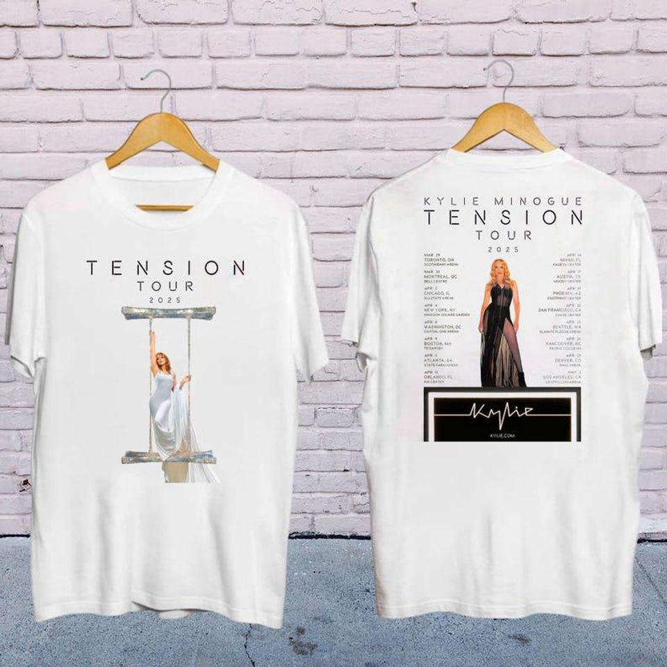 New 2025 Kylie Minogue Tension World Tour Shirt, Kylie Minogue 2025 Concert, Kylie Minogue Fan Gift