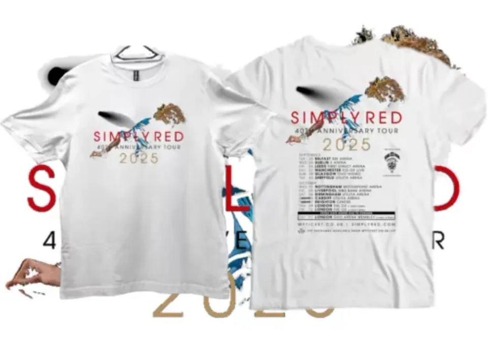 New Simply Red 2025 Tour Shirt