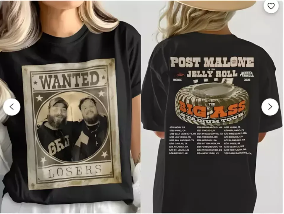 New Post Malone, Post Malone Tour, Big Ass Stadium Tour, Posty 2025 Tour Shirt
