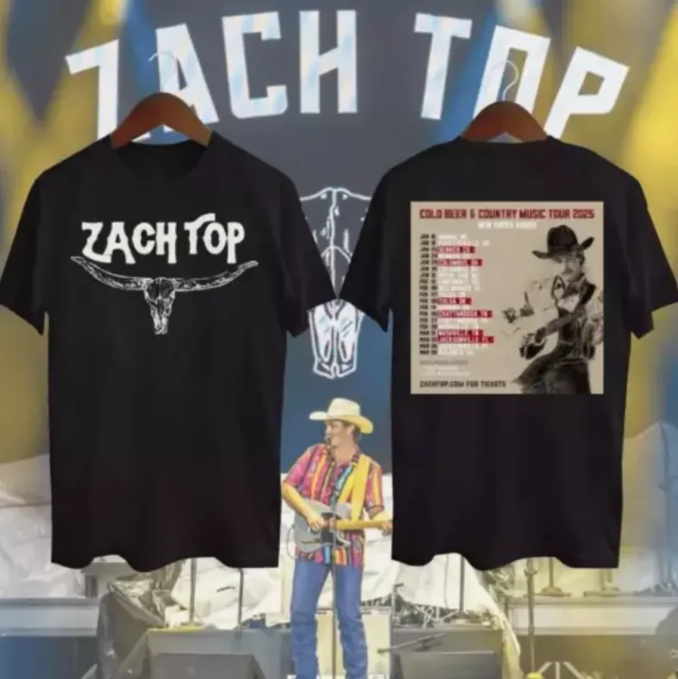 New 2025 Zach Top Cold Beer Country Music Tour Shirt Gift For Fan All Size