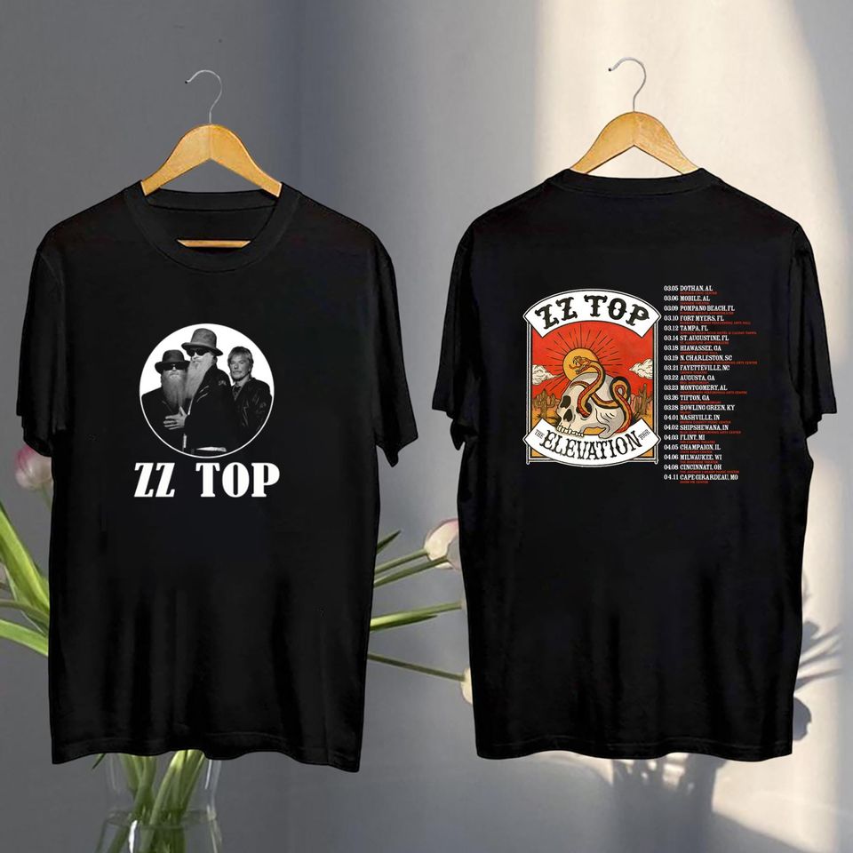 New Zz Top The Elevation Tour 2025 Shirt, Zz Top Band 2025 Concert, Zz Top Fan Gifshirt