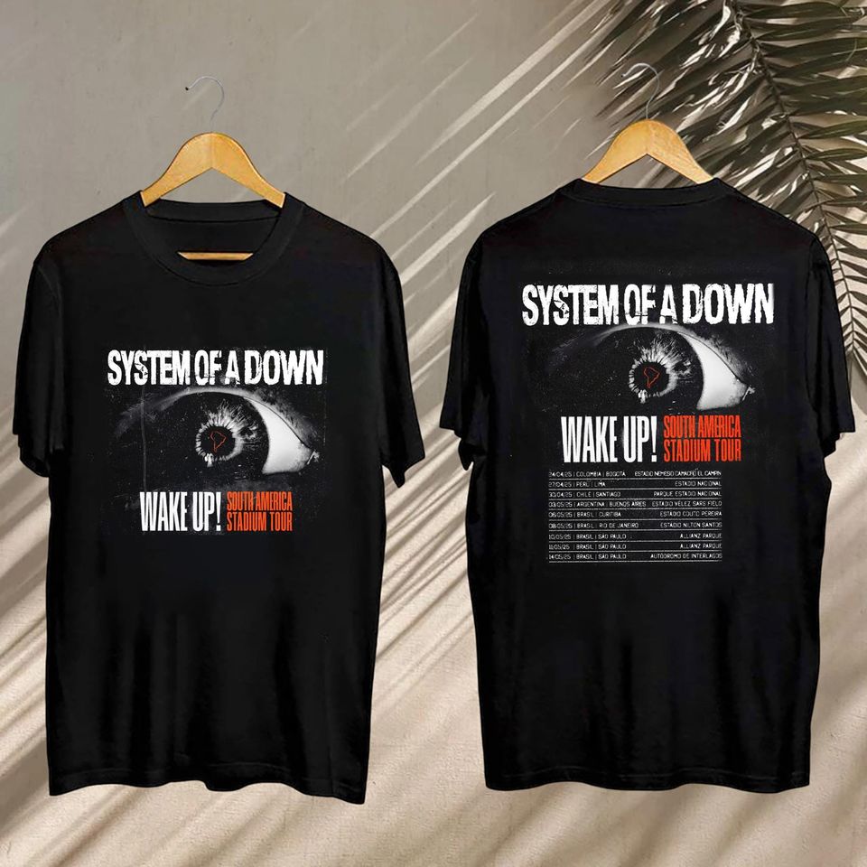 New System Of Down Tour Gift, System Of Down South America Stadium Tour 2025 Shirt, System Of Down Fan Shirt