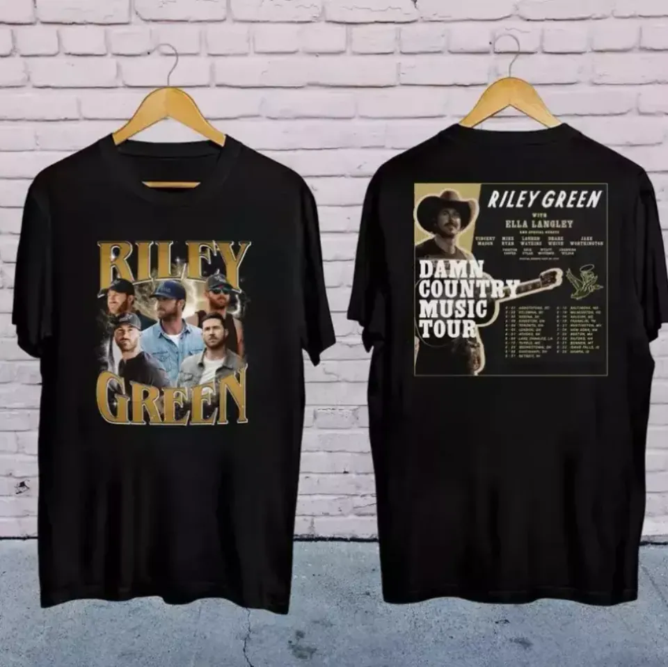 New Riley Green Damn Country Music Tour 2025 Shirt, Riley Green 2025 Concert