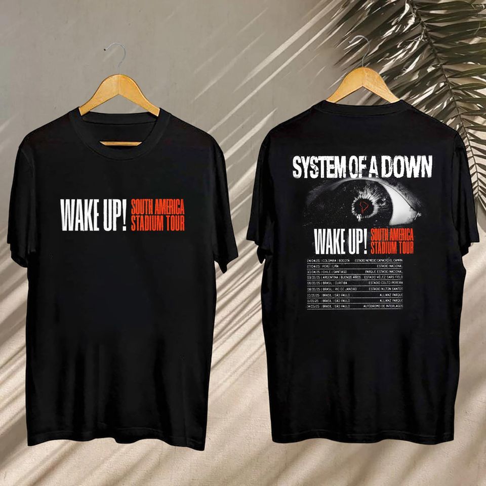 New System Of Down Fan Shirt, 2025 System Of Down South America Stadium Tour Shirt, System Of Down Tour Gift
