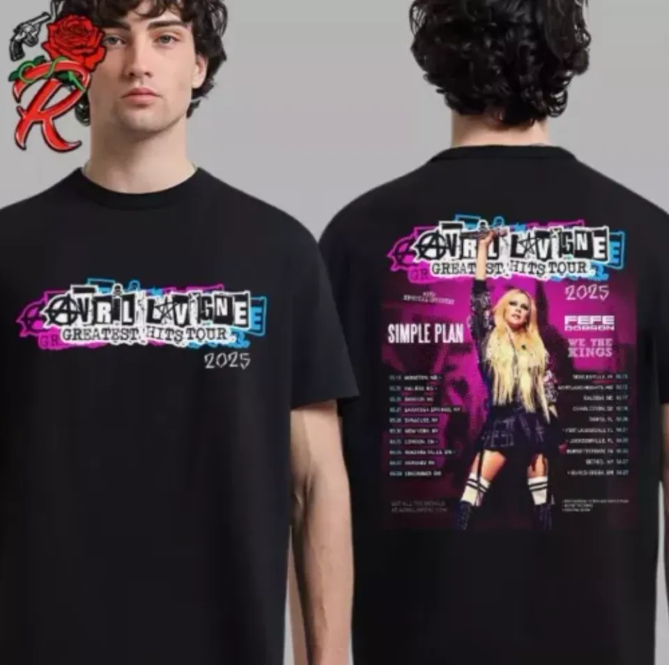 New Avril Lavigne Greatest Hits Tour 2025 North America Tour Unisex Shirt
