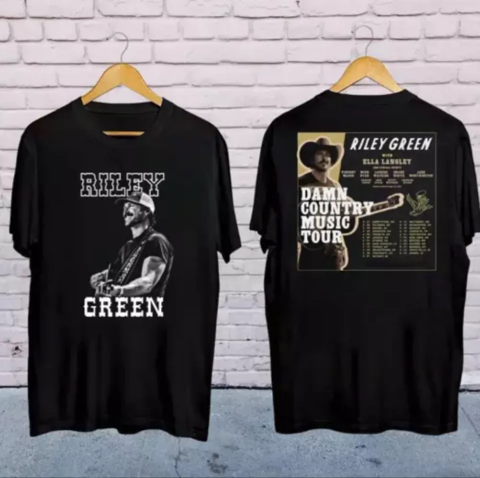 New Riley Green Damn Country Music Tour 2025 Graphic Shirt Gift For Fans
