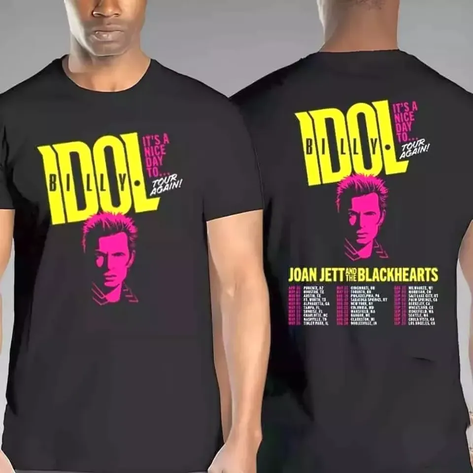 New Billy Idol ItS Nice Day To Tour Again Joan Jett&The Blackhearts 2025 Tour Shirt