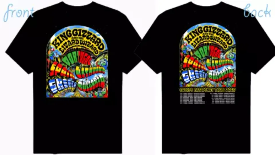 New King Gizzard & The Lizard Wizard Europe Residency 2025 Tour Shirt
