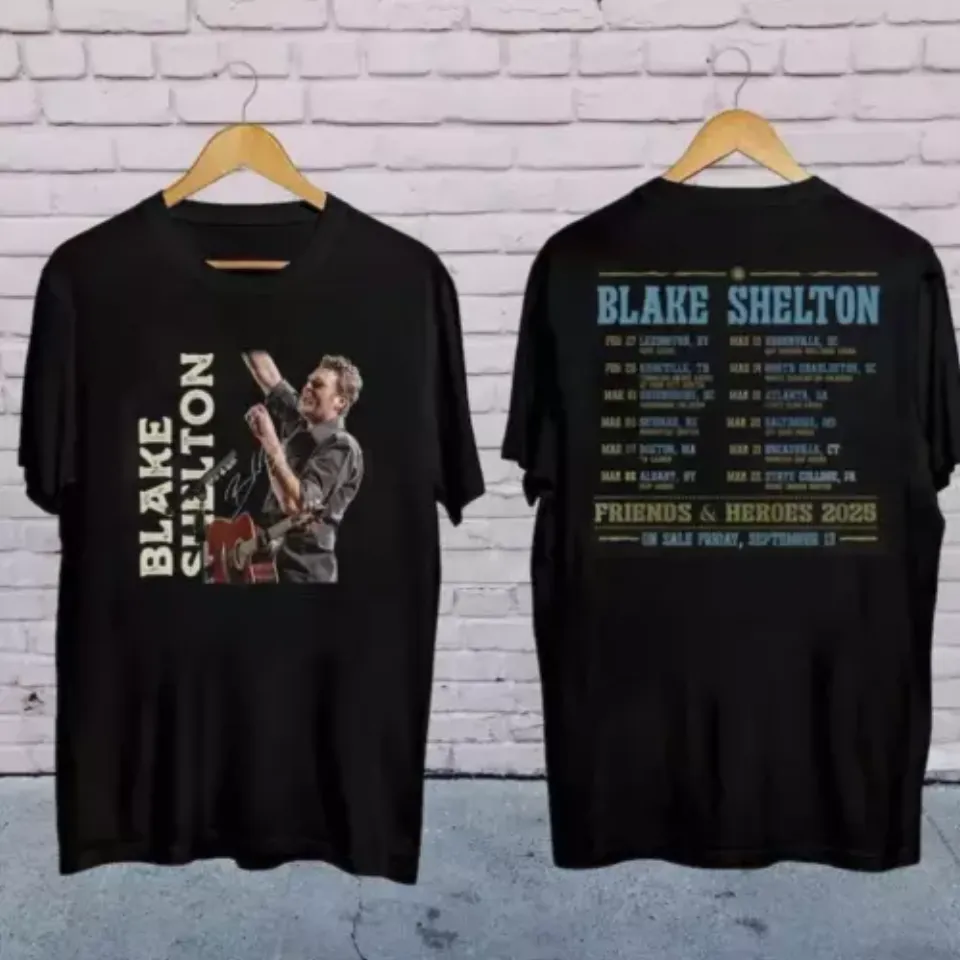 New Blake Shelton Friends And Heroes Tour 2025 Shirt