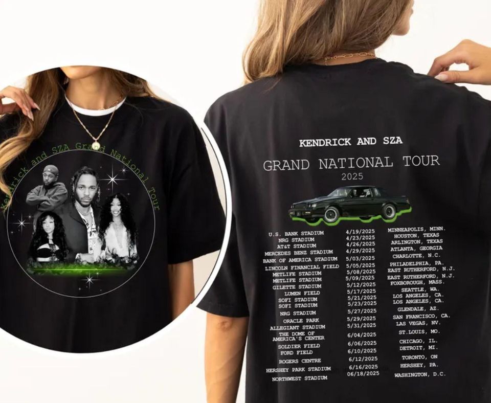 New Kendrick & Sza Grand National Tour 2025, Perfect Gift For All Hip Hop Fans Gildan Unisex Softstyle Shirt,