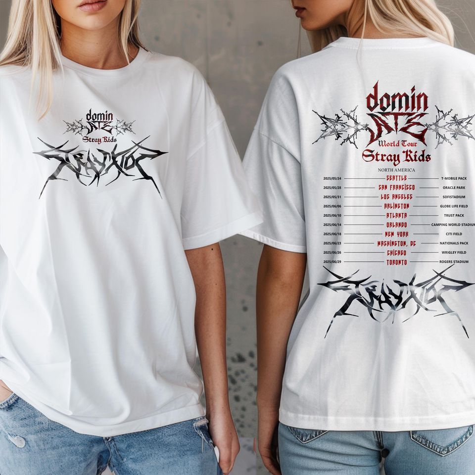 New Stray Kids Dominate World Tour Us 2025 Shirt, Stray Kids Shirt, Stray Kid Gifts