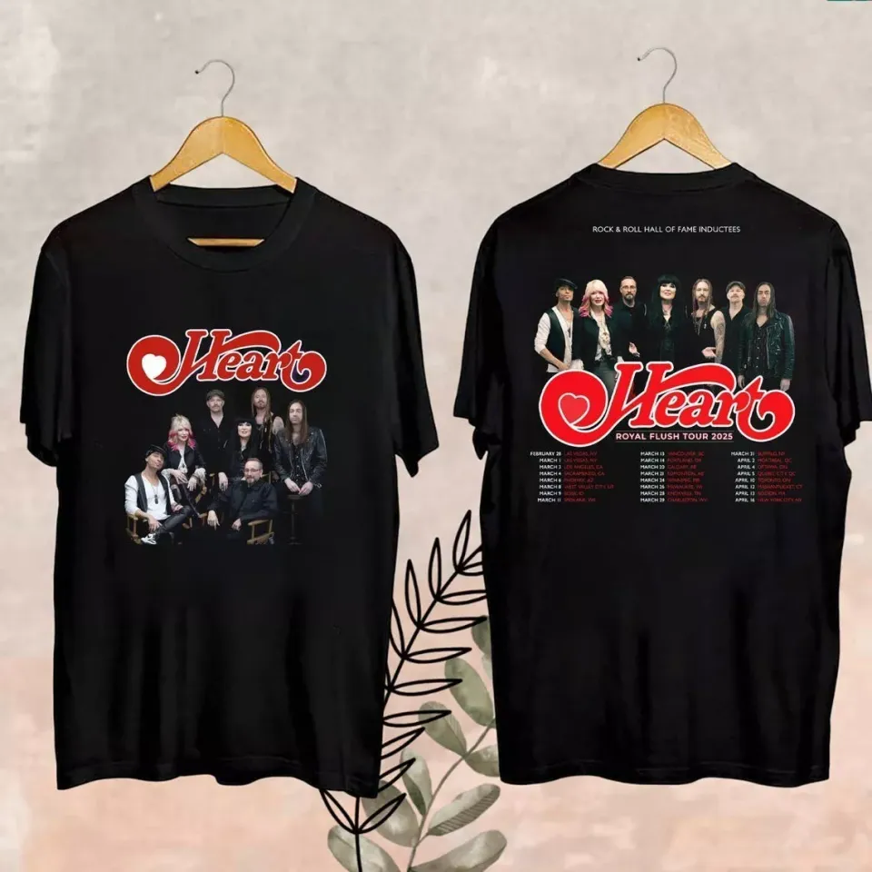 New Rock Band Heart 2025 Tour Shirt, Heart Band Royal Flush Tour 2025 Shirt