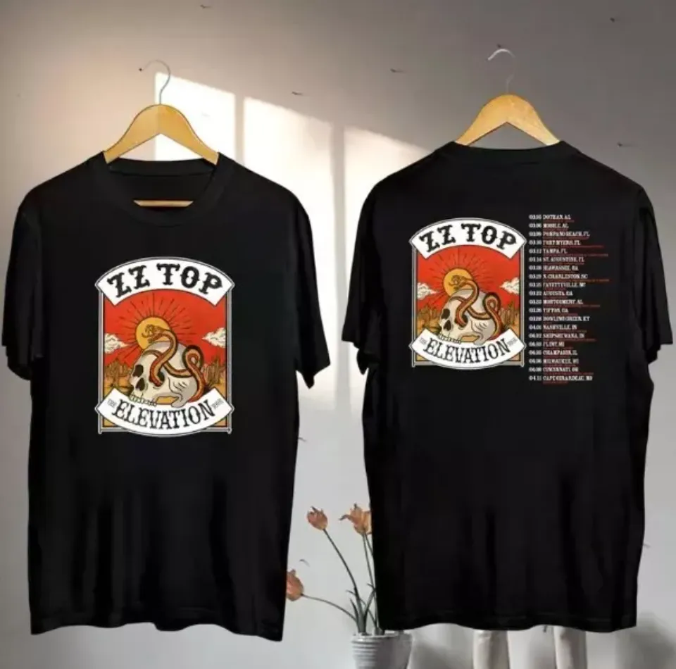 New 2025 Zz Top The Elevation Tour Shirt