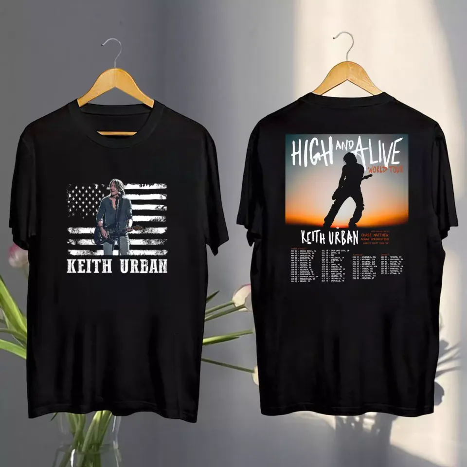 New Keith Urban Vintage Shirt, Keith Urban High And Alive Tour 2025 Shirt