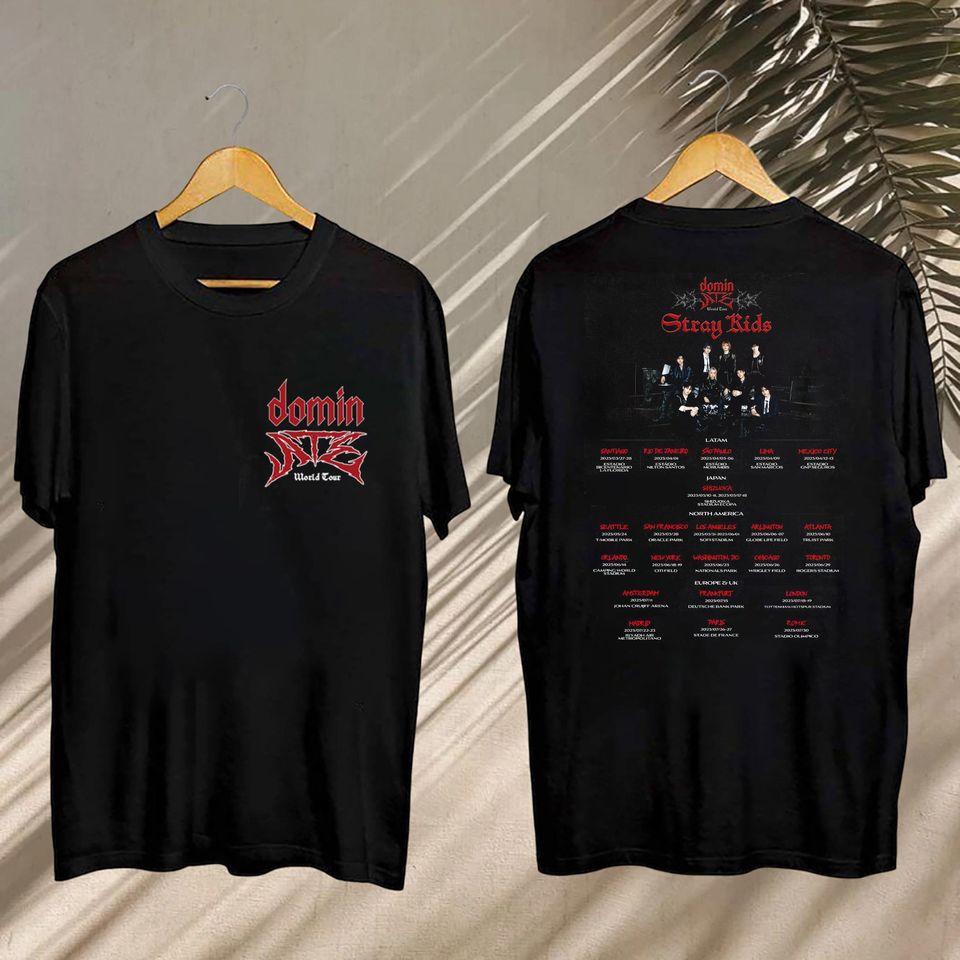 Stray Kids 2025 Concershirt, 2025 Stray Kids Dominate World Tour, Stray Kids Fan Gift