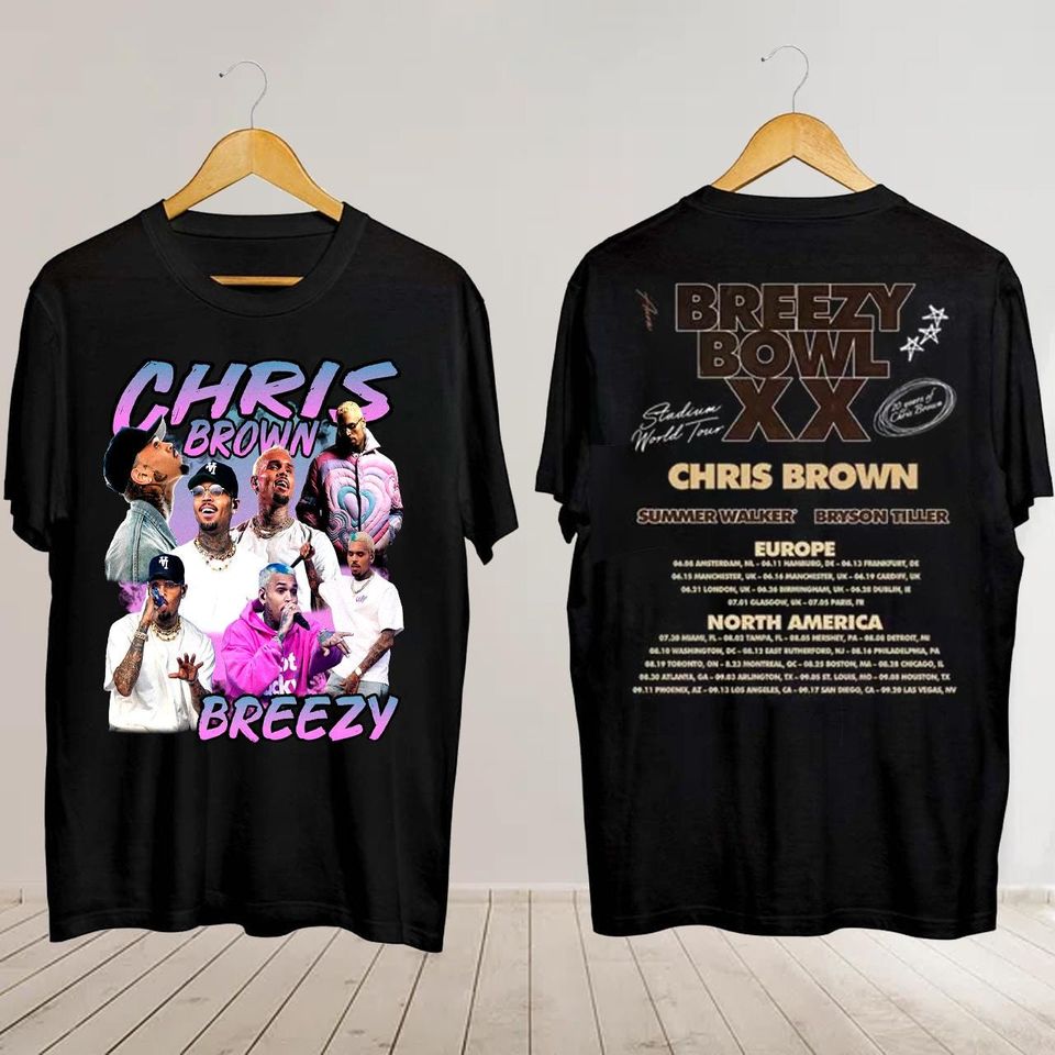 Breezy Bowl Xx Tour Shirt, Chris Brown Concert, Chris Brown Breezy Bowl Xx Tour 2025 Shirt