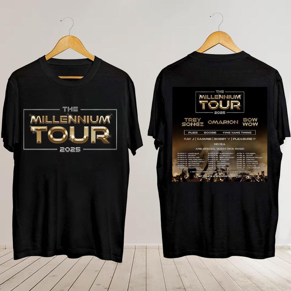 New The Millennium 2025 Tour Shirt, Bow Wow Tour, Omarion Graphic Shirt