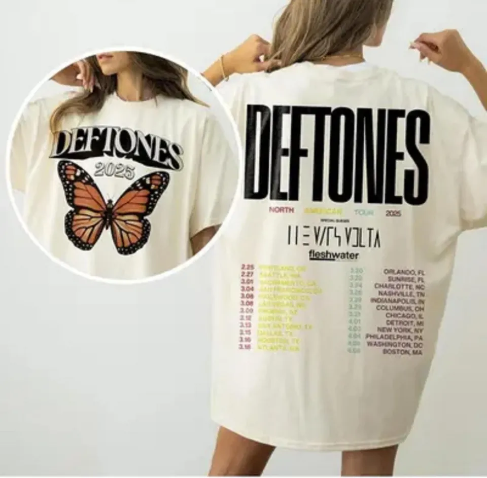 New Deftone 2025 North American Tour Concershirt