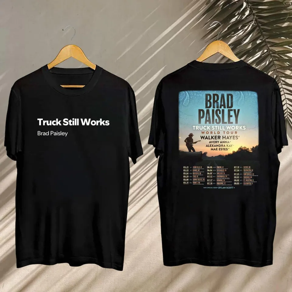 New 2025 Brad Paisley Truck Still Works World Tour Double Sided Shirt