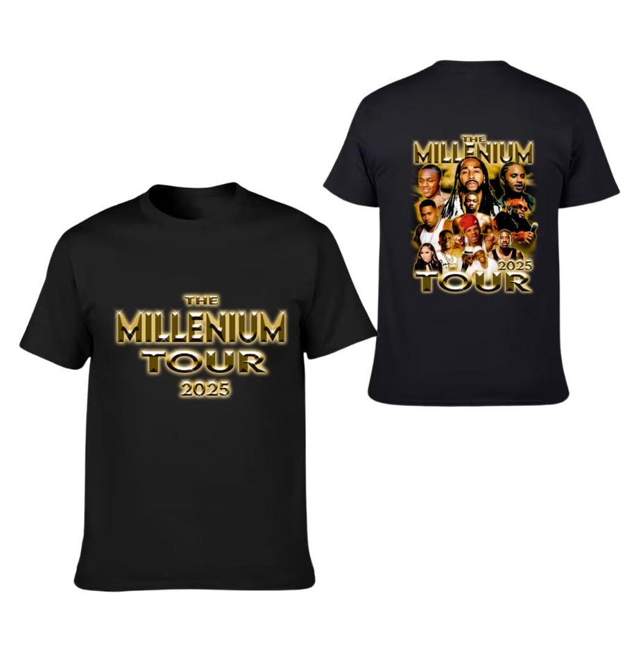 2025 Millennium Tour Shirts | Millennium Concert Merch | Millennium 2025 Tour | Concert Shirt | Gifts For Millennium Fans, Lace Up, 