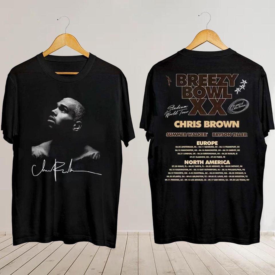 Breezy Bowl Xx Tour Shirt, Chris Brown Concert, Chris Brown Breezy Bowl Xx Tour 2025 Shirt