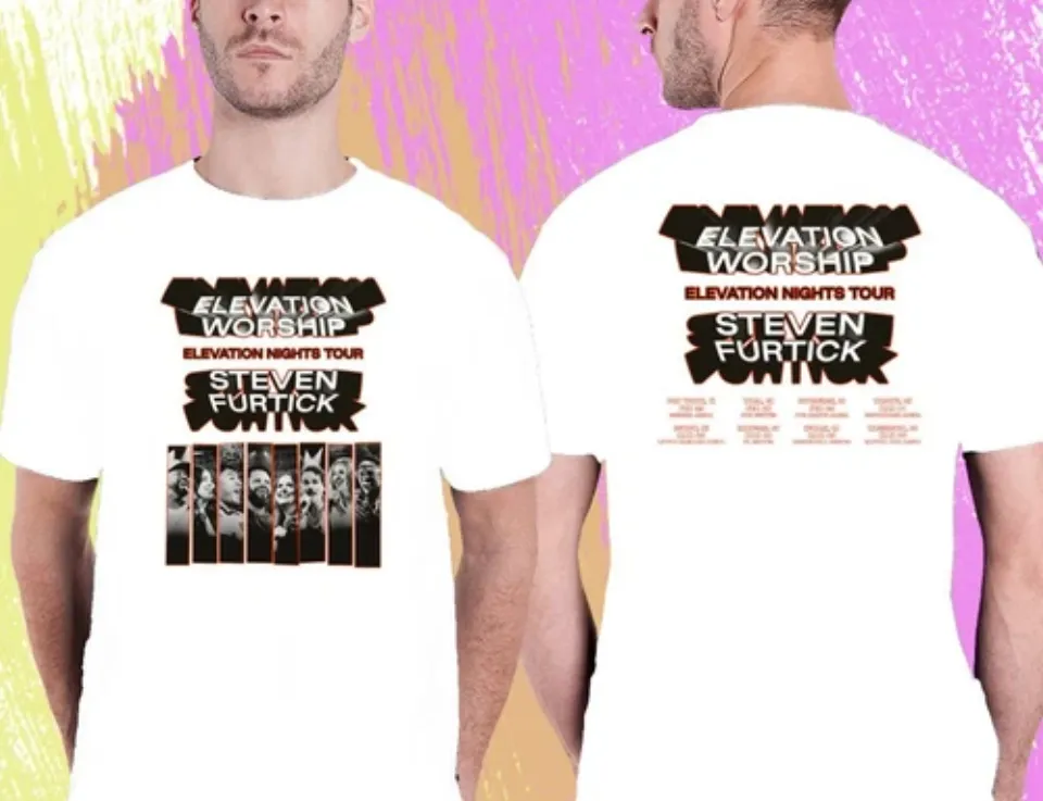 New Elevation Worship Steven Furtick Elevation Nights Tour 2025 Double Sided Shirt