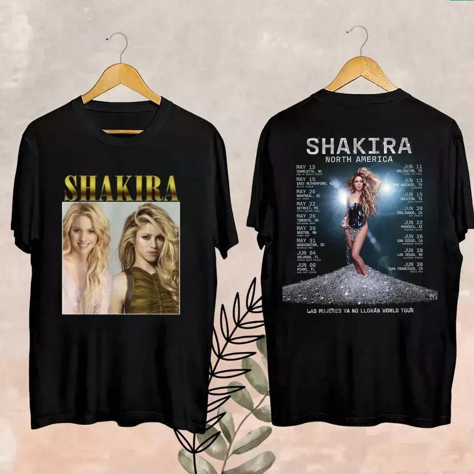 Shakira World Tour 2025 Music Shirt, Shakira Music Shirt, Shakira Las Mujeres Ya No Lloran Music Shirt