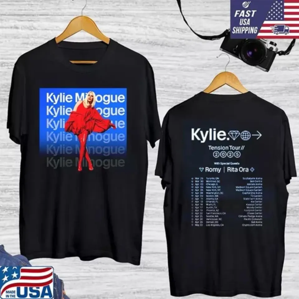 New Kylie Minogue Tour 2025 North America Double Sided Shirt
