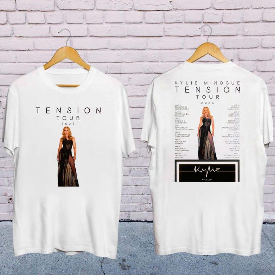 New Kylie Minogue Tension World Tour 2025 Shirt, Kylie Minogue 2025 Concert, Kylie Minogue Fan Gift