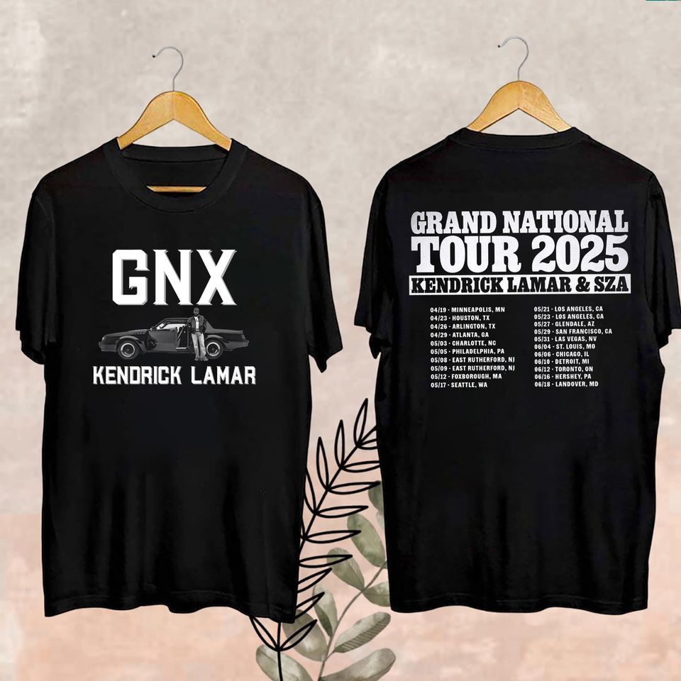 New Grand National Tour Merch, Kendrick Lamar Tour 2025 Fan Shirt, Kendrick Lamar Gnx Shirt