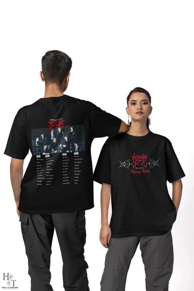 New Stray Kids Dominate World Tour 2025 Unisex Shirt, Tour Dates Merchandise, Kids