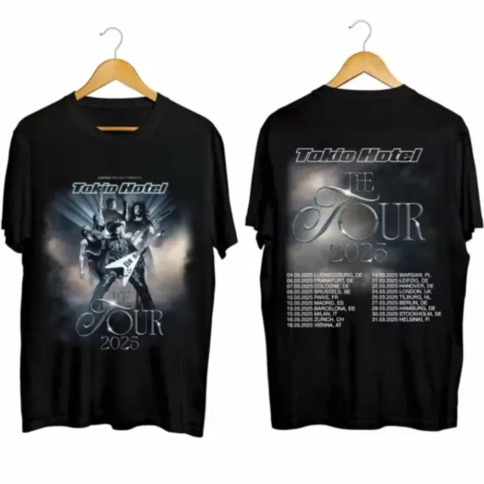 New Tokio Hotel Tour 2025 Double Sided Music Shirt