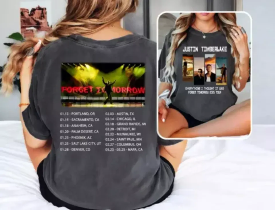 New Justin Tour 2025 Shirt, Forget Tomorrow World Tour 2025