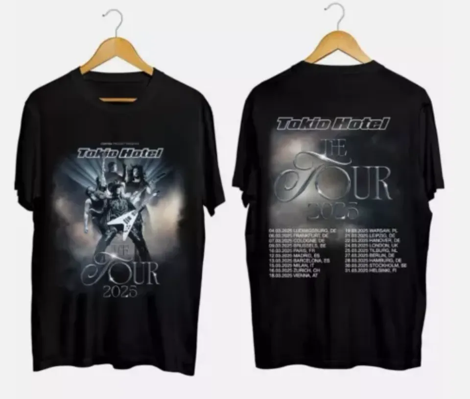New Tokio Hotel Tour 2025 Double Sided Shirt