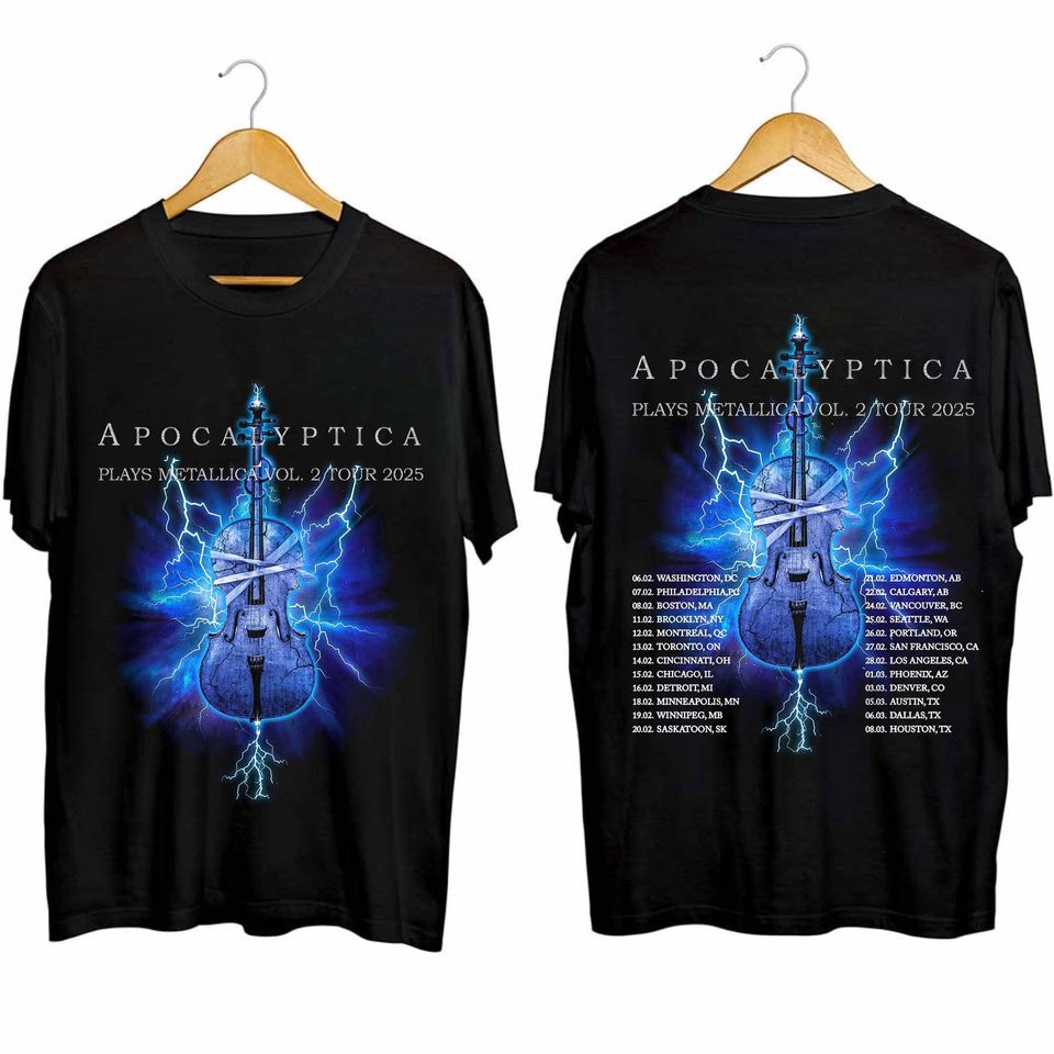 New Apocalyptica 2025 Tour Shirt, Apocalyptica Band Fan Shirt, Apocalyptica 2025 Concershirt