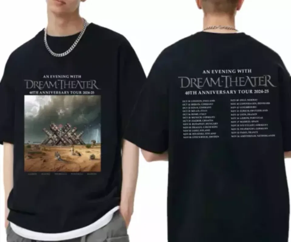 New Dream Theater 40Th Anniversary Tour Shirt 2024 2025 Gift For Fans Double Sides, Summer 2024 Concershirt, Gift For Fan