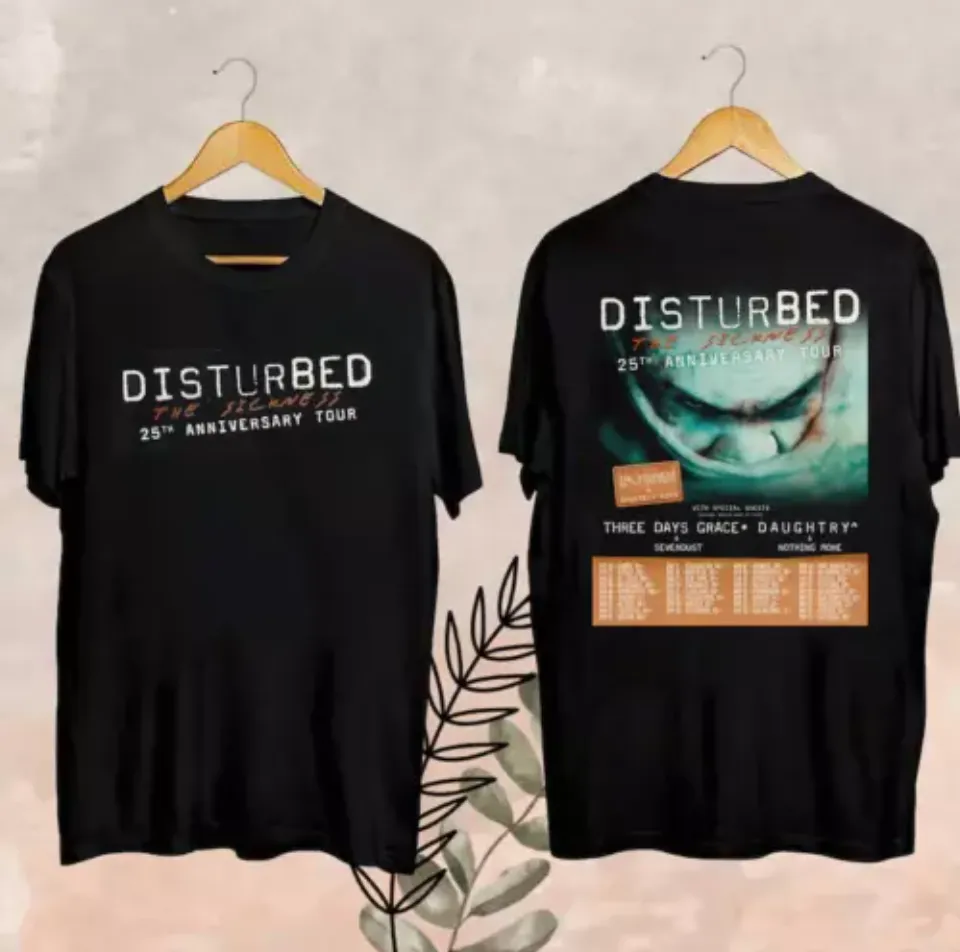 New Disturbed The Sickness 25Th Anniversary Tour Date 2025 Merch, The Sickness 25Th Shirt