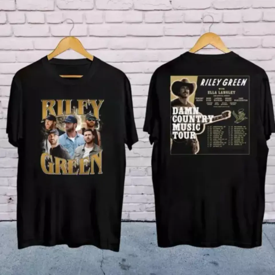 New Riley Green Damn Country Music Tour 2025 Shirt, Riley Green 2025 Concershirt