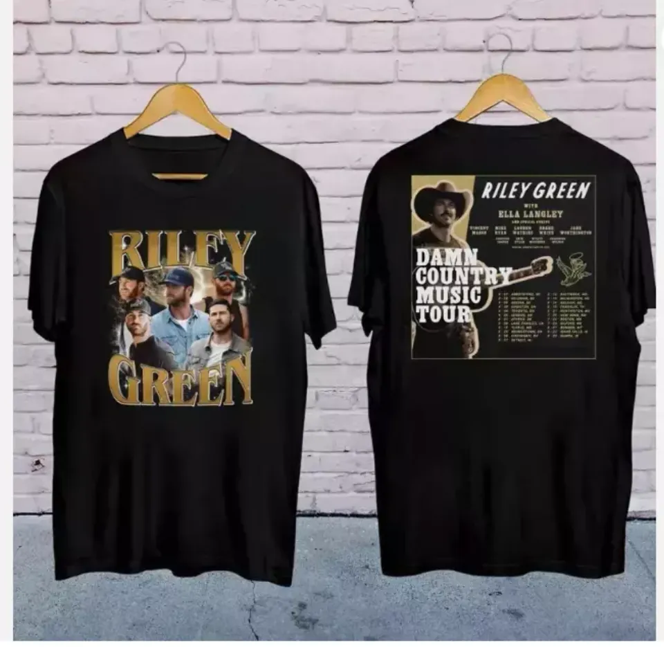 New Riley Green Damn Country Music Tour 2025 Shirt, Riley Green 2025 Concershirt