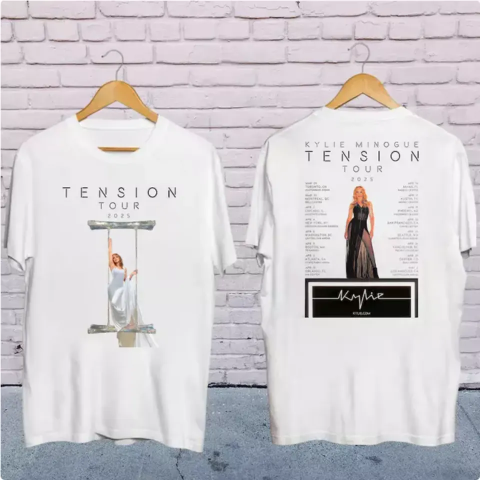 New 2025 Kylie Minogue Tension World Tour Shirt