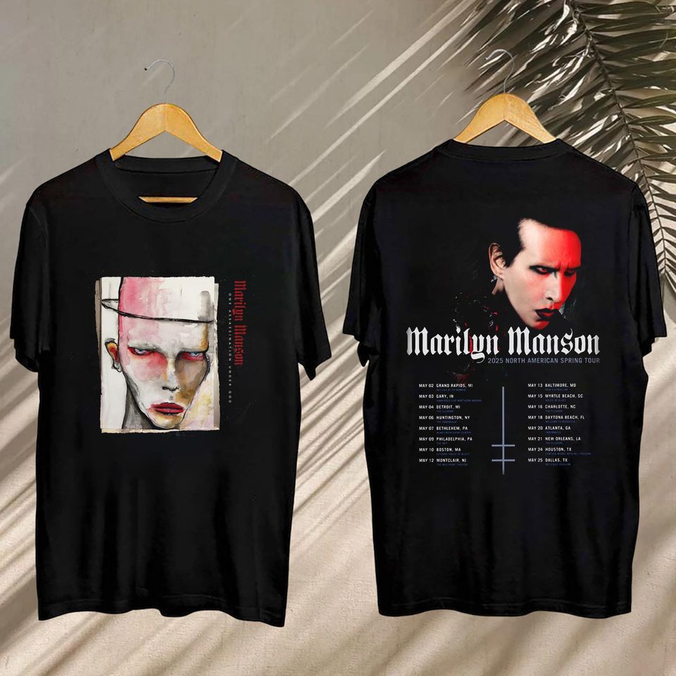 New Marilyn Manson, Marilyn Manson Concert, Marilyn Manson North American Spring Tour 2025 Shirt